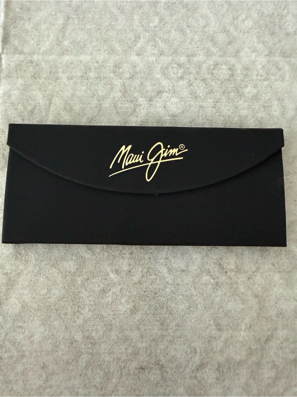 Maui Jim Black Sunglasses Sleeve with Gold Script Logo
